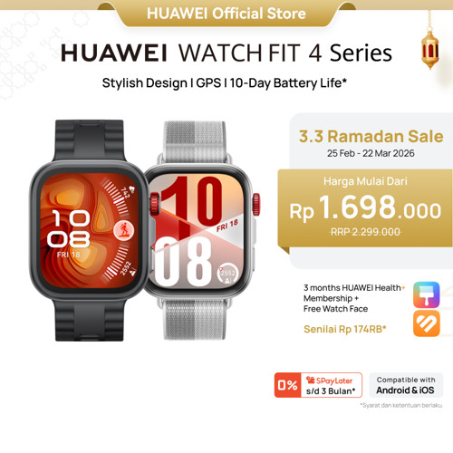 [3.3 | Voucher s/d 12% | BEST SELLER] HUAWEI WATCH FIT 4 Series | Stylish Design