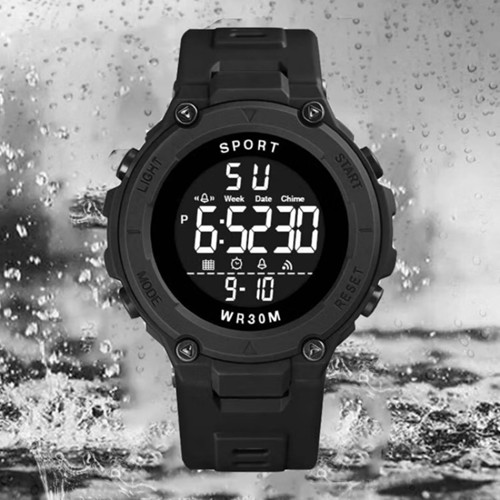 (Cod)Jam Tangan Pria Digital Sport 2620 Anti Air Strap Rubbe