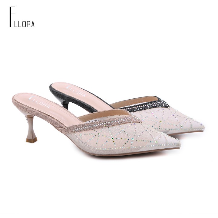 ELLORA EB 630-01 Sepatu Pesta Wanita Heels 7cm Import