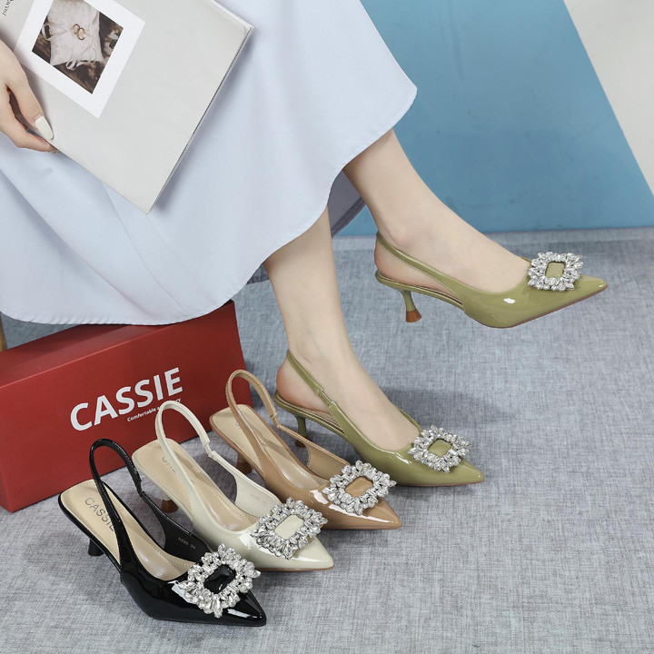 CASSIE High Heels wanita Sepatu heels wanita ( HZB8 ) Heels kerja wanita sepatu kerja wanita Sepatu Pesta wanita 6cm