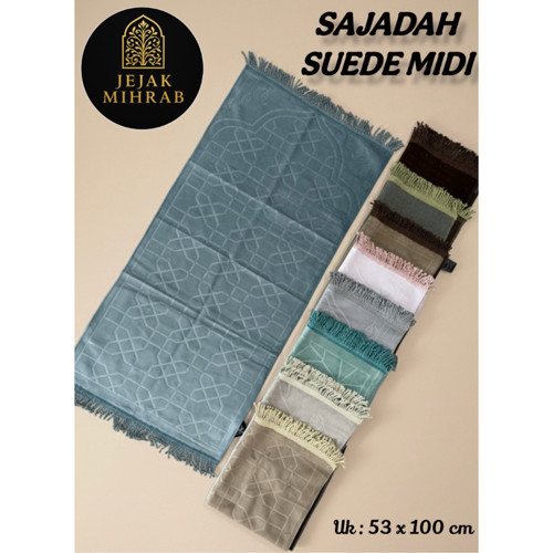 Sajadah Suede Midi 53 cm x 100 cm Bahan Premium Souvenir Haji Umroh Tasyakuran