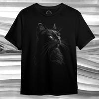 3DimensionWear T-Shirt Full Black Cat V2 - DT0715