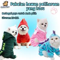 BAJU DINOSAURUS - Baju Hoodie Pakaian Hewan Kucing Anjing baju  kucing