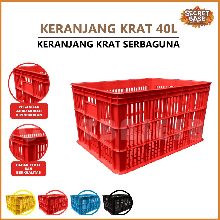 KRAT 40 LITER - Krat Piring Buah / Keranjang Pakaian / Krat 