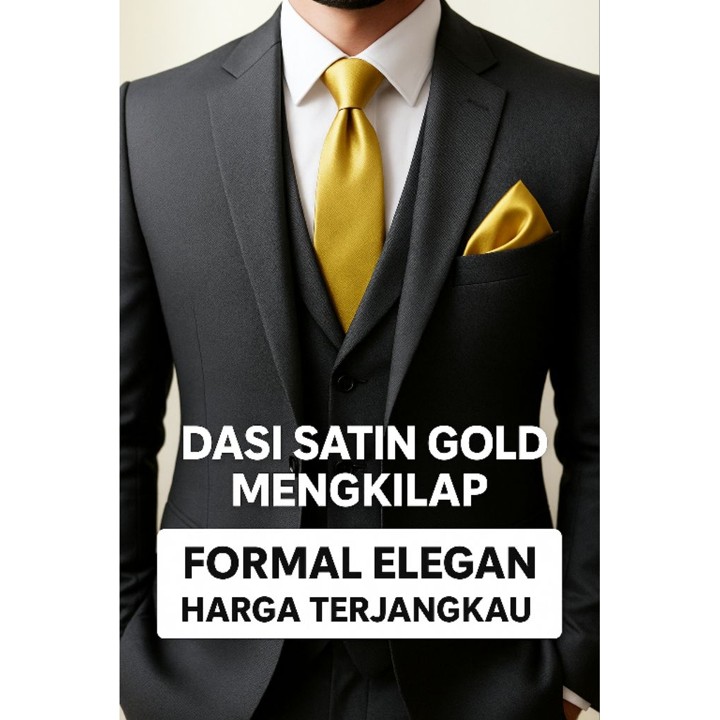 DASI SATIN INSTAN GOLD MENGKILAP – FORMAL ELEGAN – HARGA TER