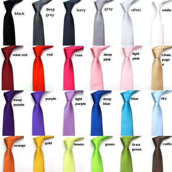 KIAMA - Dasi Slim Polos Silk Satin Premium Import Dasi Uk 3i