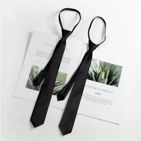 KIAMA - Dasi HITAM Polos Ukuran Slim 2inch dan Standard 3inc