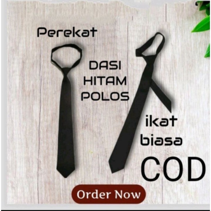 dasi hitam polos kerja,ospek bahan drill lembut dan fematex