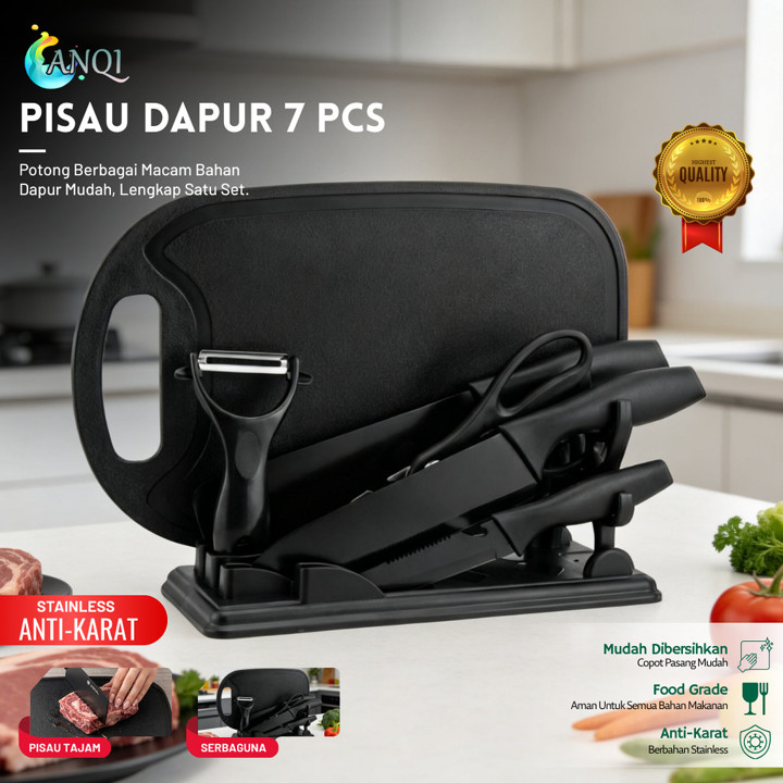 ANQI PISAU SET 7 IN 1 TALENAN / KITCHEN KNIFE SET / Pisau Da