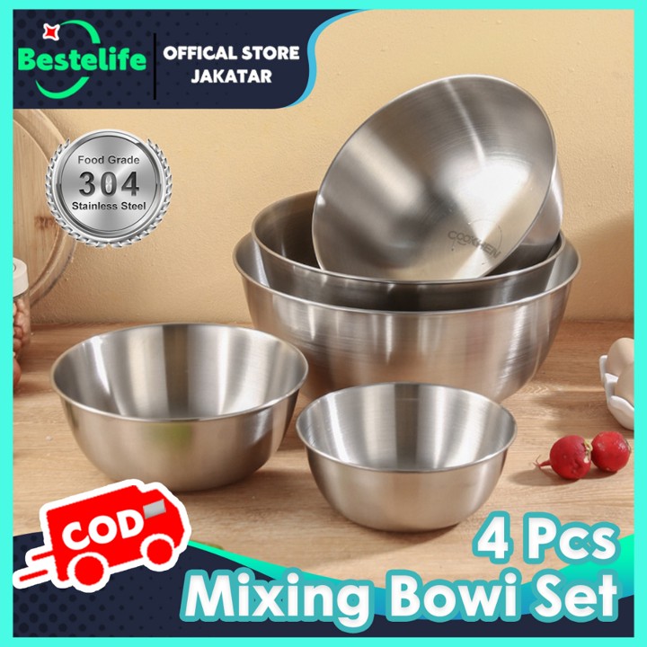 Mixing Bowl Super Dalam baskom stainless/Mangkok Adonan Stai