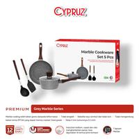 Set Peralatan Masak Cypruz Marble Series Anti Lengket 5 Pcs 