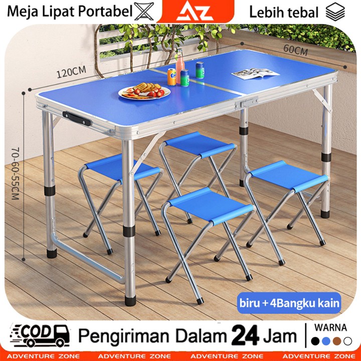 ⭐Kemasan upgrade⭐ Meja Lipat Meja Koper Portabel Aluminium 1