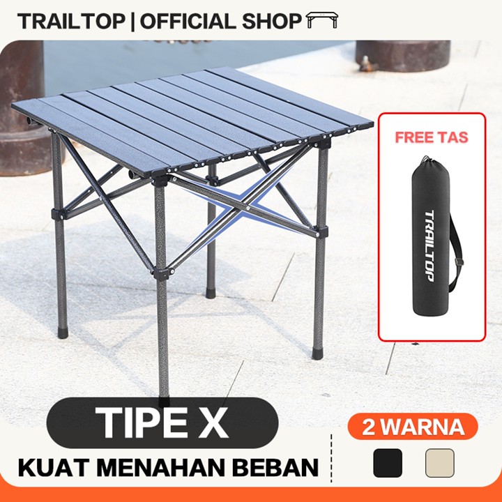 TrailTop Meja Lipat Outdoor Tebal Dan Tahan Aus Meja Camping