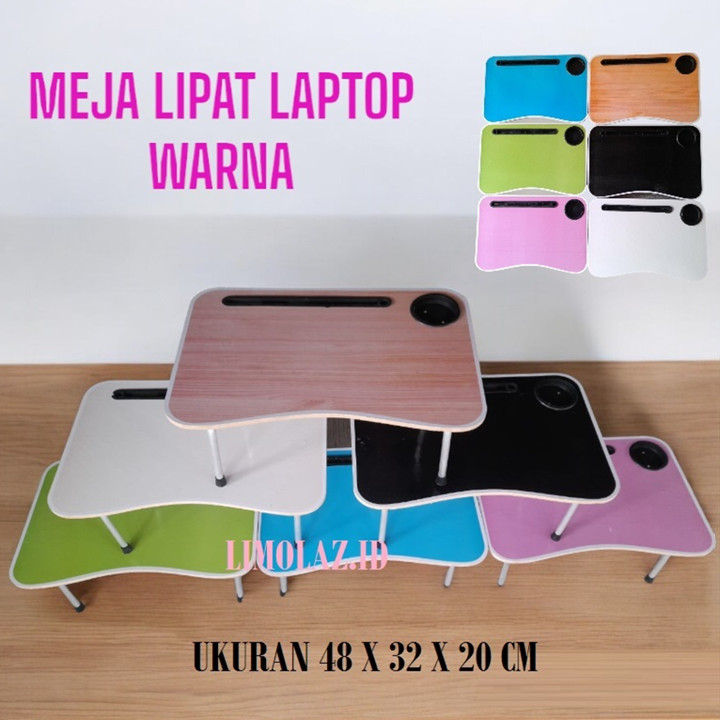 MEJA BELAJAR LIPAT ANAK / LAPTOP/ PORTABLE MOTIF POLOS