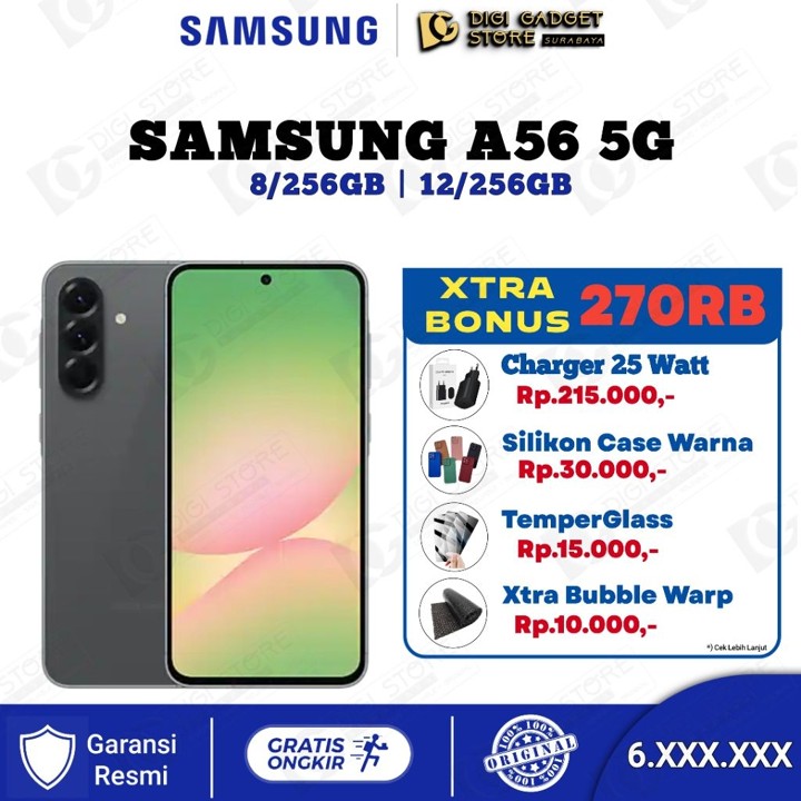 Samsung A56 5G 8/256GB | 12/256GB Garansi Resmi Samsung Indo
