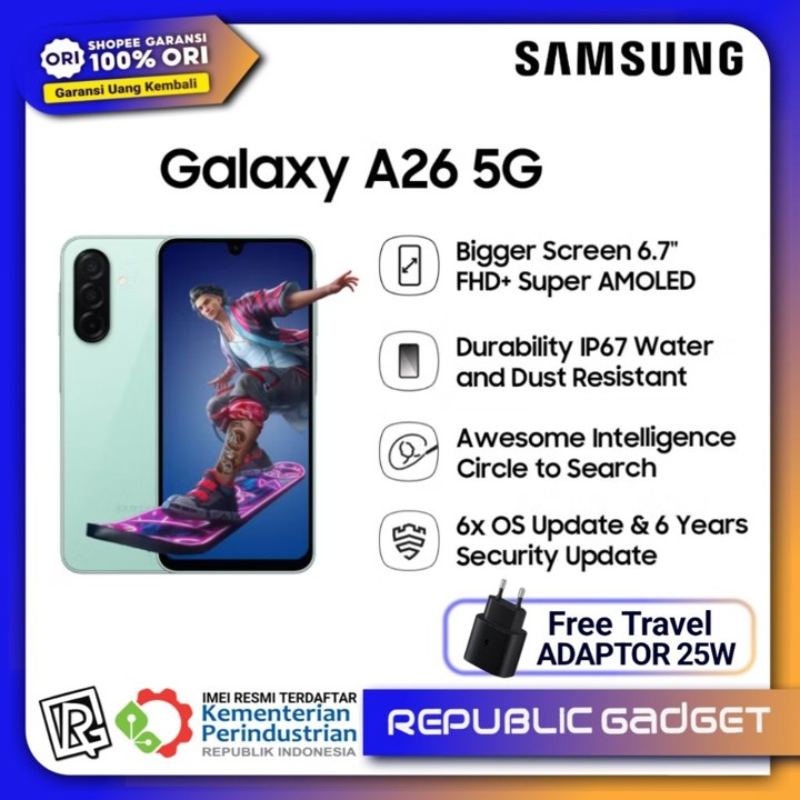 Samsung Galaxy A26 5G  Ram8/256Gb 100% Original SEIN Garansi