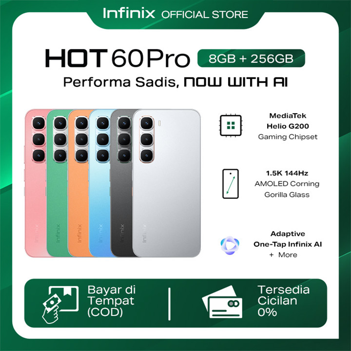 Infinix Hot 60 Pro 8/256GB - Up to 16GB Extended RAM - Helio
