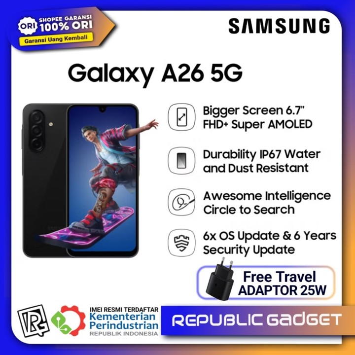 Samsung A26 5G RAM8/256GB 100% Original & Garansi Resmi SEIN