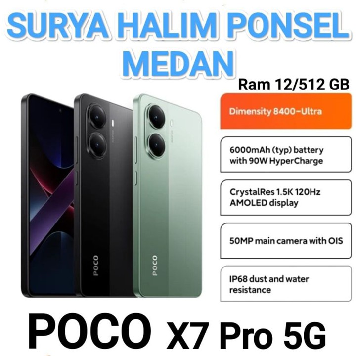 POCO X7 PRO 5G 12/512 GB GARANSI RESMI