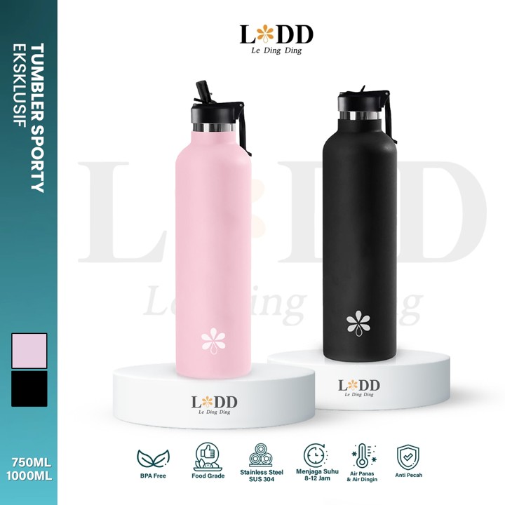 Tumbler Stainless 1000ml Tahan Panas Dingin 24 Jam Botol Min