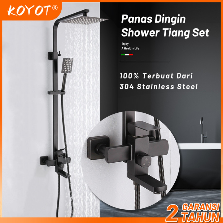 KOYOT Shower Kamar Mandi Full Set 304 Stainless Steel Panas 