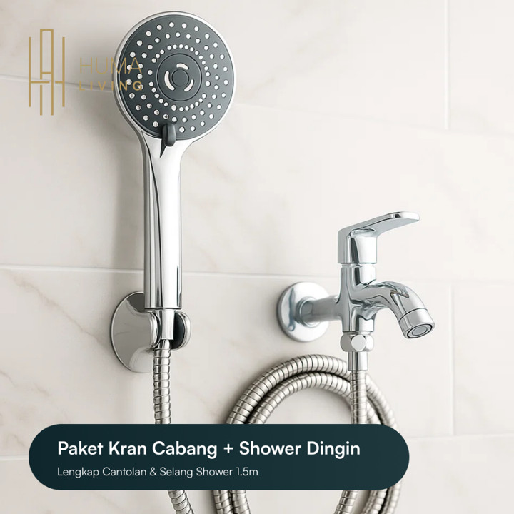 Huma Living - Shower Set 3-in-1Kepala Shower Premium 5 Mode 