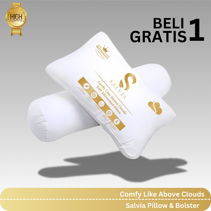 Bantal Dan Guling 1 Set Premium Tidur Hotel 100% Isi SIlikon