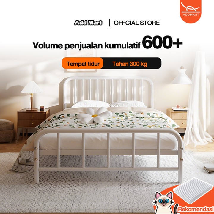 Tempat Tidur Besi / Dipan Kasur 180x200 / Ranjang Besi Rangk