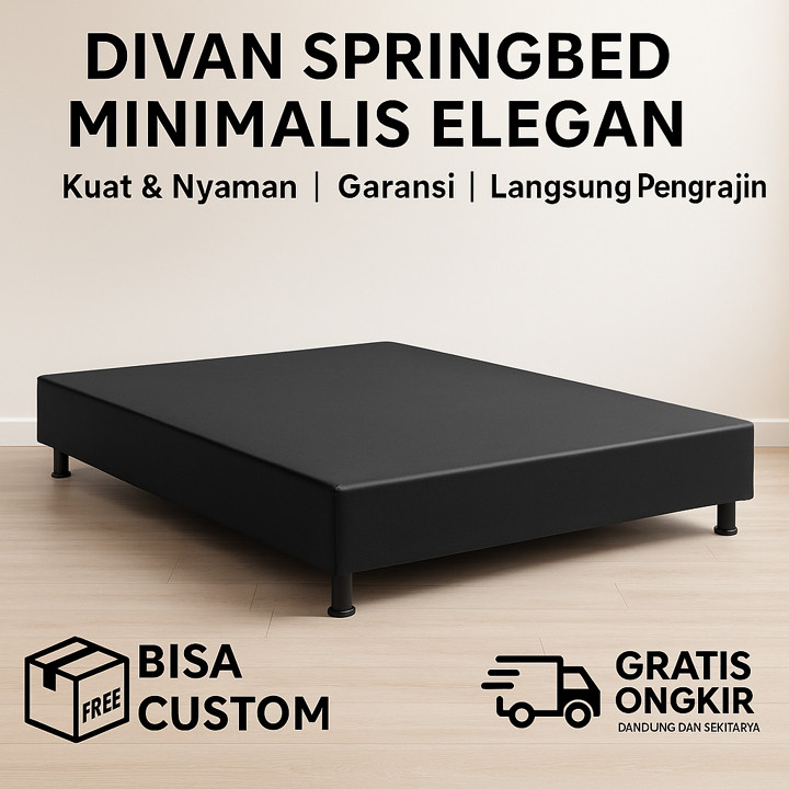 Divan Springbed Minimalis Elegan | Kuat & Nyaman | Garansi |