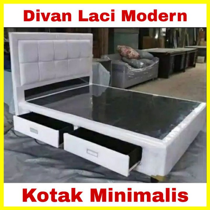 Dipan Divan Ranjang Laci + Sandaran Kasur Tempat Tidur Sprin