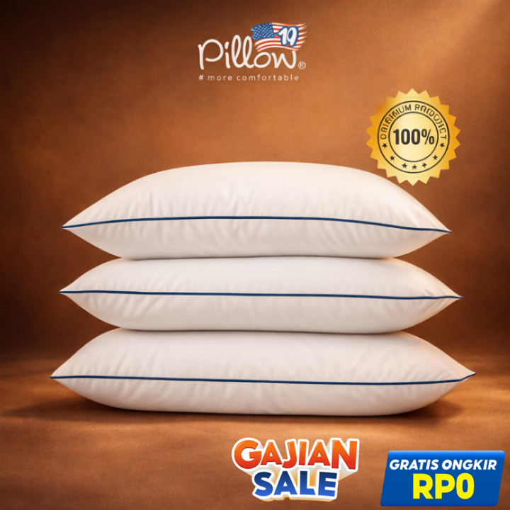 109 Pillow - PAKET 100rb Dapat 3 Bantal Guling Tidur Hotel M