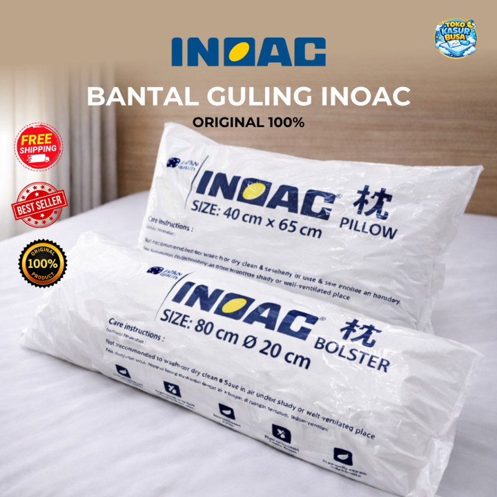 Bantal Guling Premium INOAC 100% Silicon Anti Kempes