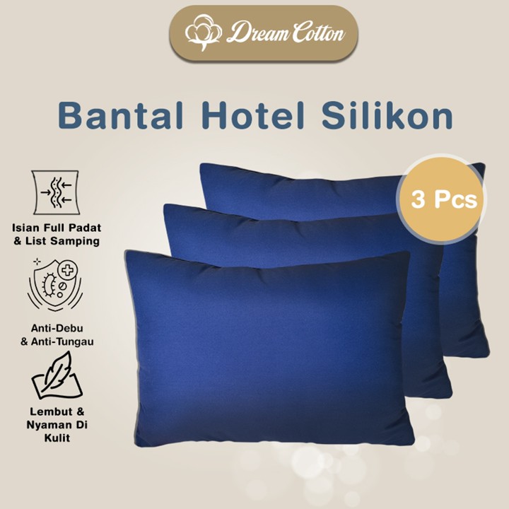 [PROMO 3in1] Dreamcotton Bantal Tidur Guling Silikon, Bantal