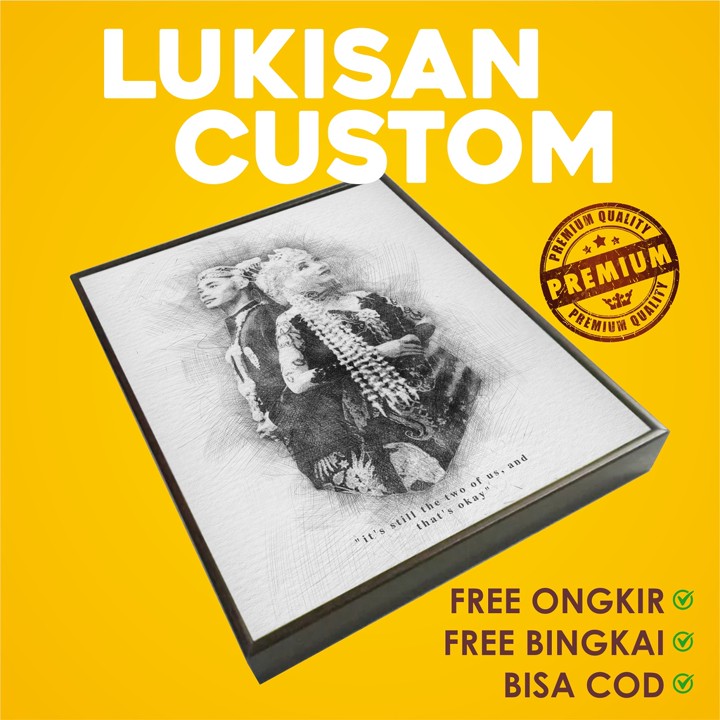 KADO LUKISAN SKETSA WAJAH CUSTOM COCOK UNTUK HADIAH WISUDA, 