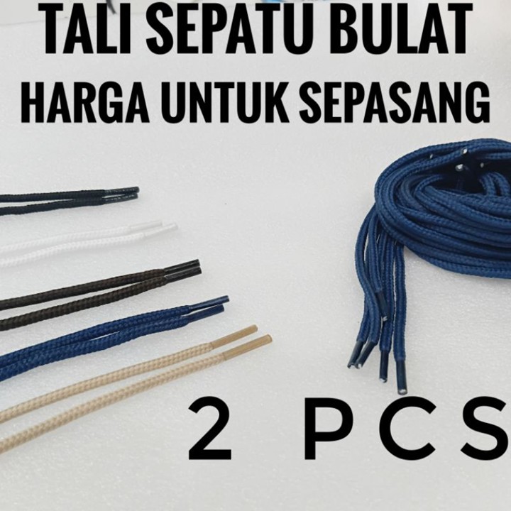 Tali sepatu Bulat berbagai macam ukuran dan warna 1 Pasang (