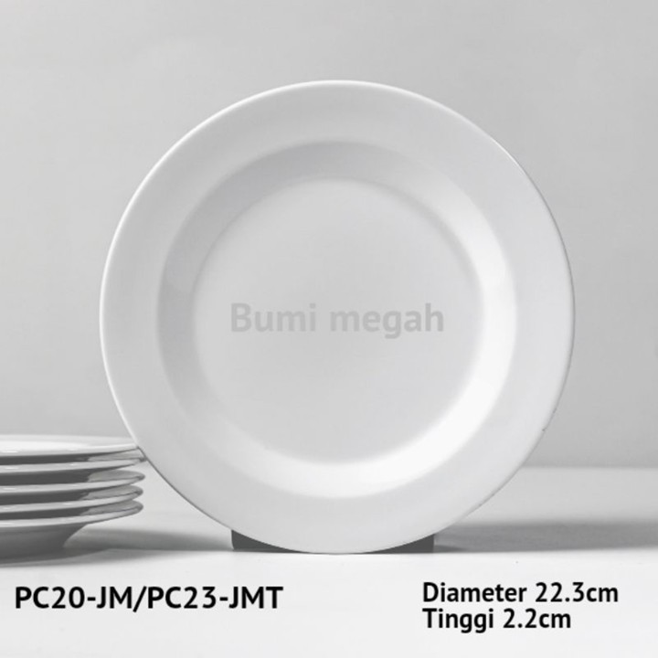 Piring Keramik/Piring Makan Ceper keramik 22cm polos (1Pcs)B