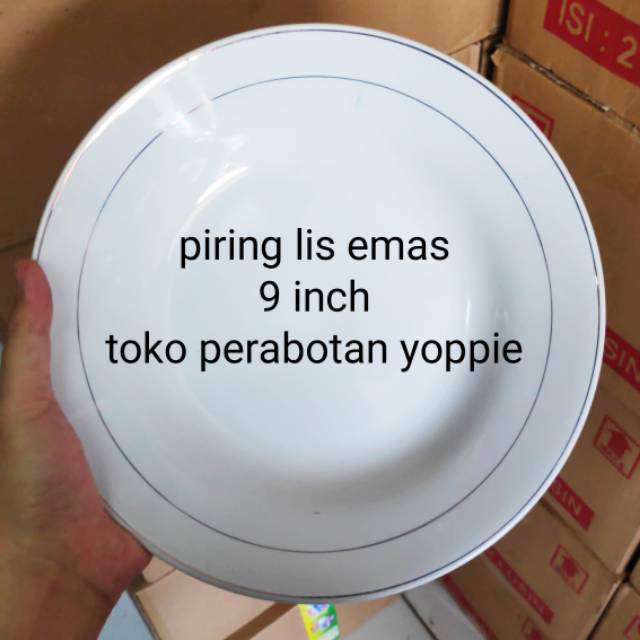 Piring prasmanan - piring lis emas - piring lis mas - piring