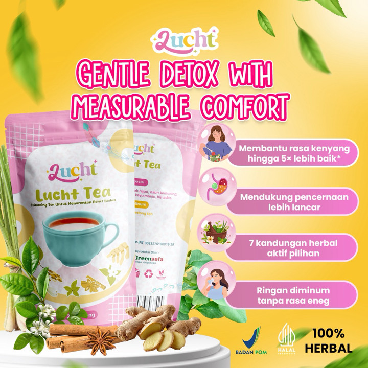 LUCHTBEAUTY - SLIMMING TEA BPOM [MEMBANTU MENGECILKAN PERUT 