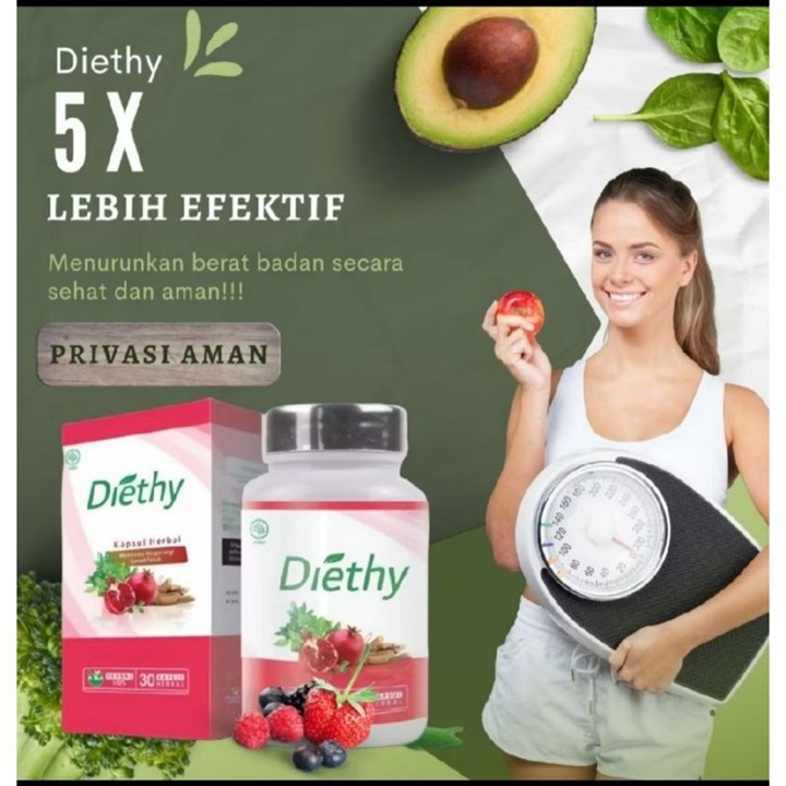 Diethy Obat Diet Kapsul Pelangsing Badan Pembakar Lemak Dan 