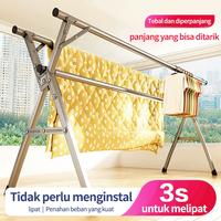 160-240cm Jemuran Baju stainless steel  Jemuran baju stainless steel Lipat Jemuran Pakaian Portable Jemuran Hanger Gantungan Baju