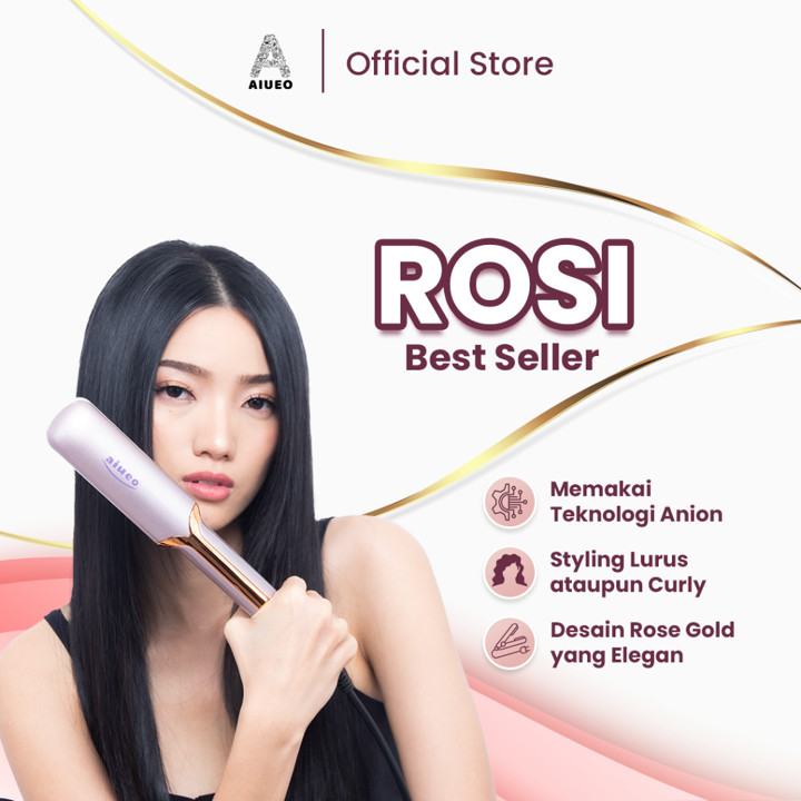 AIUEO Catokan Rambut Rosi 459 Catok Rambut 3in1 220°C Nano S