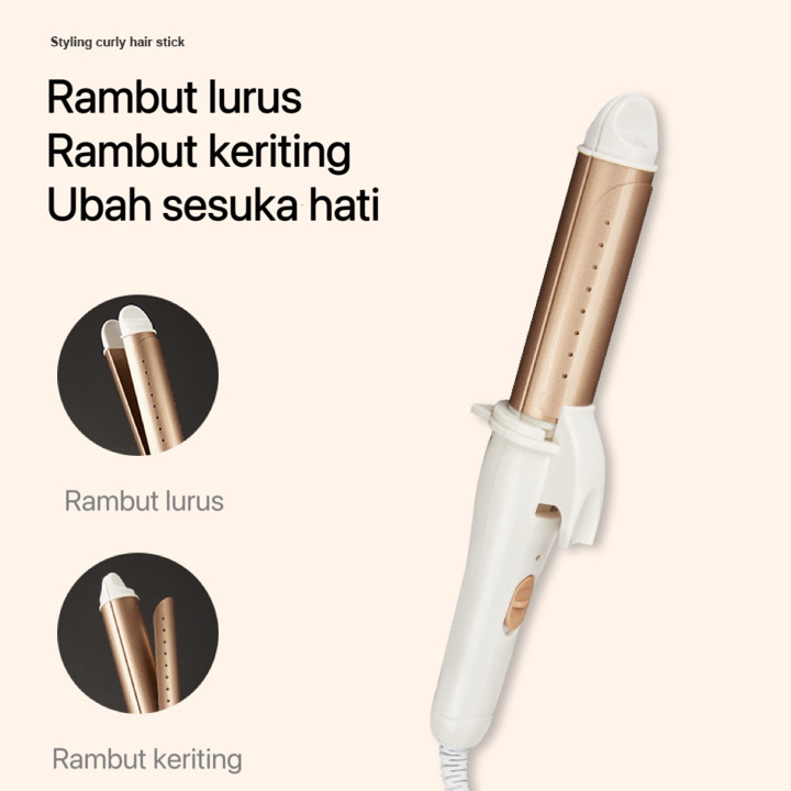 Catokan Rambut/Tongkat rambut keriting 2in 1 Catok Lurus Ker