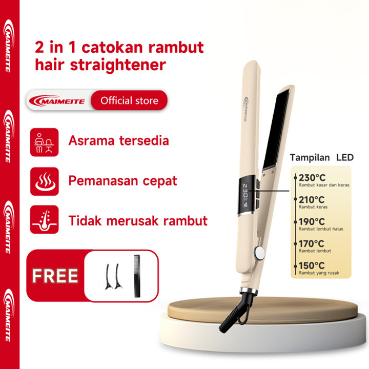 MAIMEITE catokan rambut hair straightener 2IN1 untuk Melurus