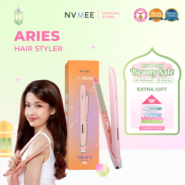NVMEE - Catokan Pelurus Pengeriting Aries Hair Styler New Ve