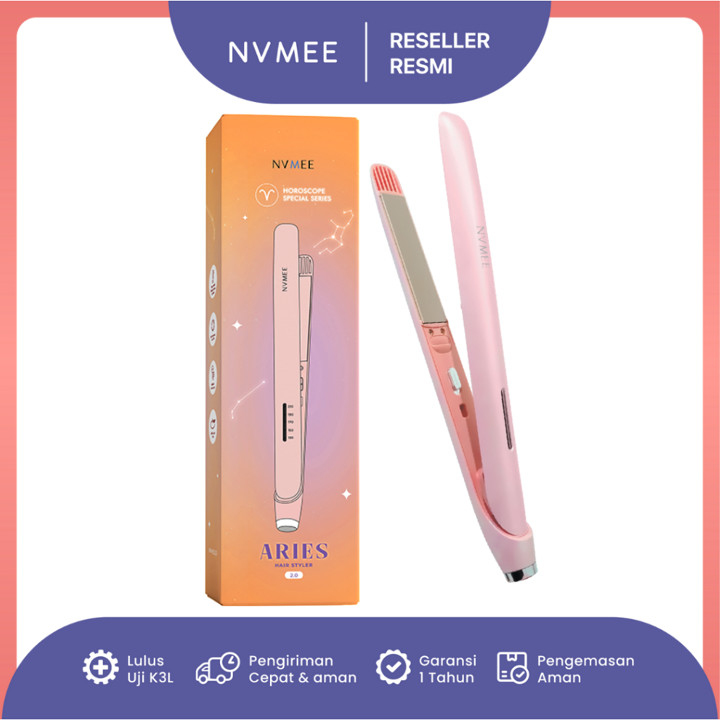 NVMEE - Catokan Pelurus dan Pengeriting Rambut Aries Hair St
