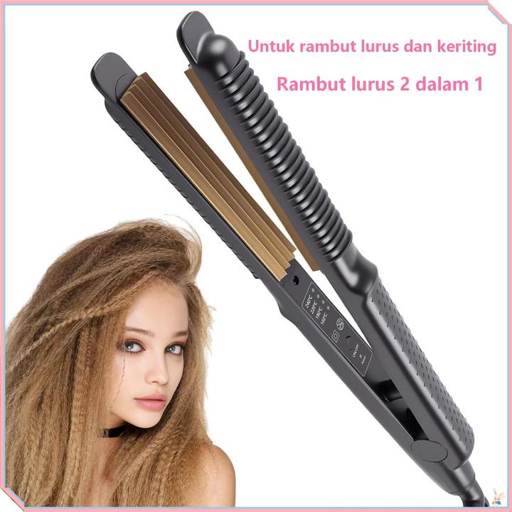 Catok Rambut 2-in-1 untuk Meluruskan dan Mengeriting dengan 