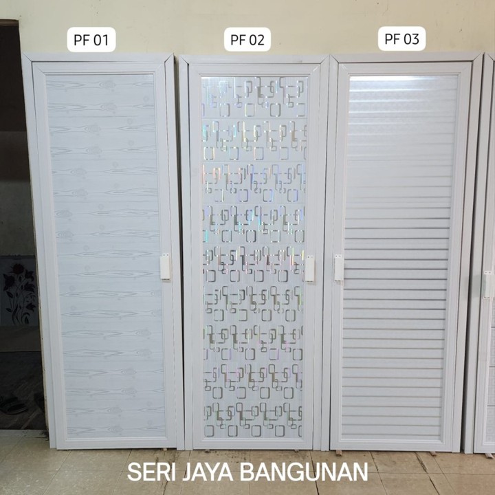 Pintu Kamar Mandi Plastik Motif Minimalis/ Pintu PVC Bahan T