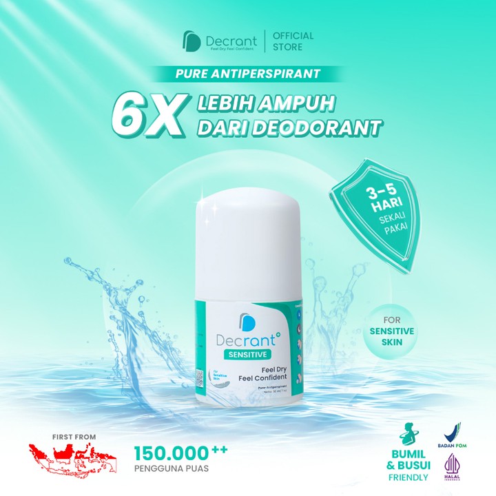 Decrant Antiperspirant Sensitive Roll On 30 ml - Mencegah Ke
