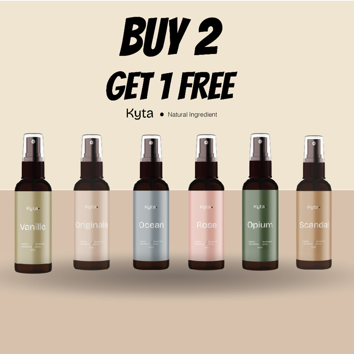 BELI 2 GRATIS 1 Deodorant Spray Alami Tahan Lama Mengatasi B