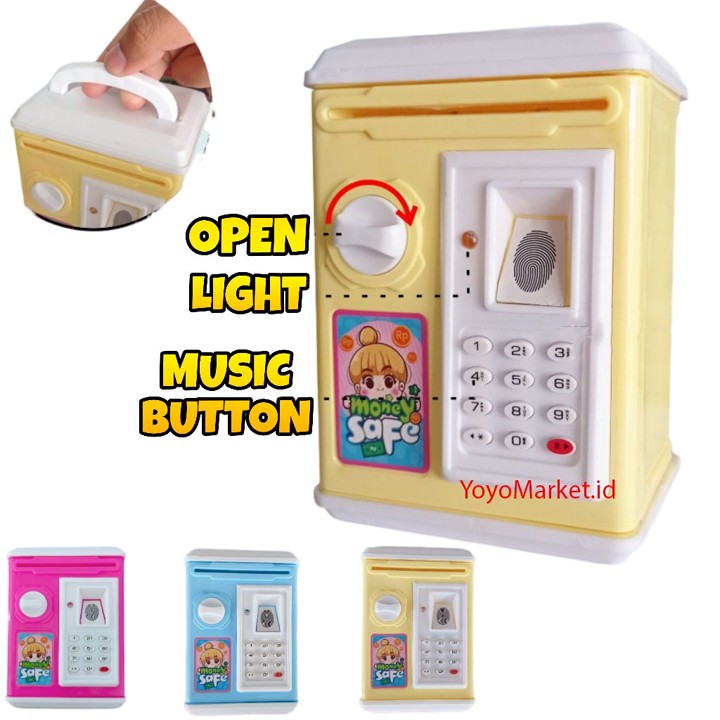 Mainan Anak Brankas Mini Money Safe YA3 - Celengan Brankas M